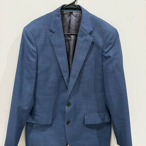 J. Crew Wool Suit Jacket Blazer Blue Slim Fit 40r